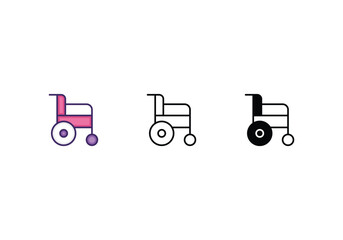 Wheelchair icon vector stock.