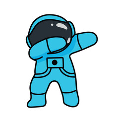cute astronaut dancing