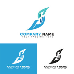 Logo design templates. Hand icon for business logo, help symbol.