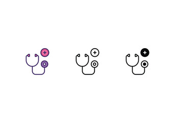 Fototapeta premium Stethoscope icon vector stock.