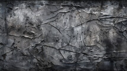Grey and black concrete texture with rough patches and cracks. Generative AI