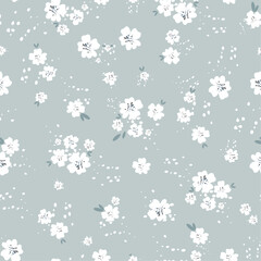 Floral seamless pattern.Vector graphic background with flowers