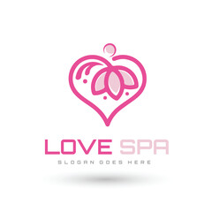 Love icon Adoption and Community Care Logo Template vector