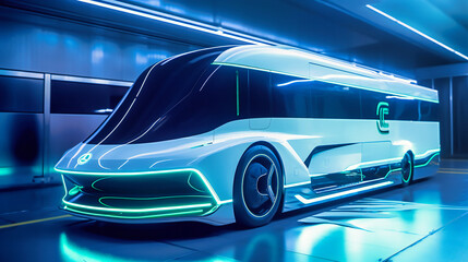 Obraz na płótnie Canvas A striking image of an advanced wireless charging system, showcasing the future of seamless electric vehicle energy transfer