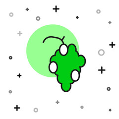 Filled outline Grape fruit icon isolated on white background. Vector