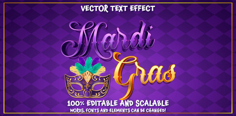 Mardi gras text style effect © Martin