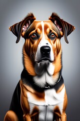 Super realistic illustration dog