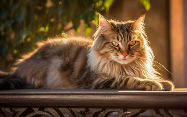Obraz premium cat in the garden
