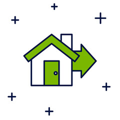 Filled outline Sale house icon isolated on white background. Buy house concept. Home loan concept, rent, buying a property. Vector