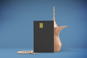 Eid Credit Card with Rosary Front Side