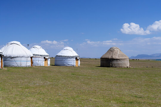 Yurt camp, Song Kol Lake, Naryn Province, Kyrgyzstan