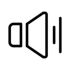 Sound Speaker Volume Icon, Symbol, Sign, Black and White For Website, Mobile Apps, and Other Design Elements