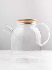 stylish glass teapot