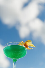 cocktail with physalis