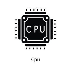 CPU Vector  Solid Icons. Simple stock illustration stock