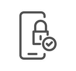 Mobile apps and technology icon outline and linear symbol.	
