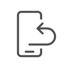 Mobile apps and technology icon outline and linear symbol.	
