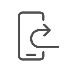 Mobile apps and technology icon outline and linear symbol.	
