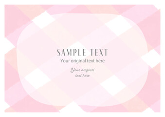 Fototapeta premium 透過06シンプルチェック水彩背景フレーム