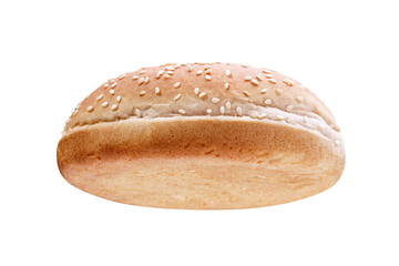 Bułka do hamburgera izolowana na białym tle. Kolekcja.