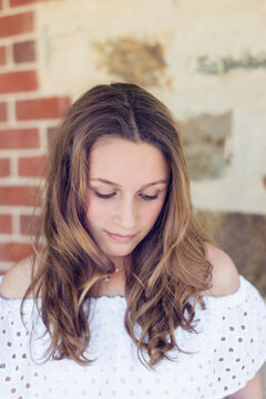 portrait of pretty teen girl
