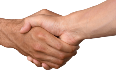 Closeup of Two Men Shaking Hands