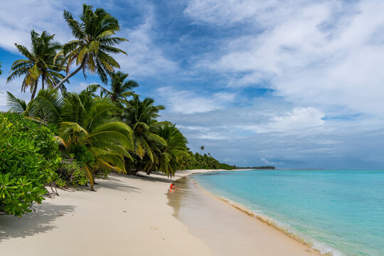 White sand beach, Direction Island, Cocos (Keeling) Islands, Australian Indian Ocean Territory, Australia, Indian Ocean