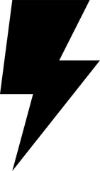 Black lightning bolt. Thunderbolt icon in png. Black charge symbol. Thunderbolt symbol. Energy...