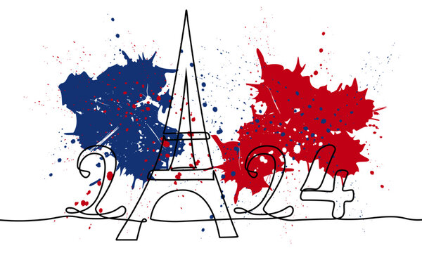 Paris 2024-tâches tricolores