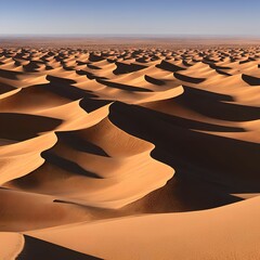 Fototapeta na wymiar hot sand desert on daytime, generative art by A.I.
