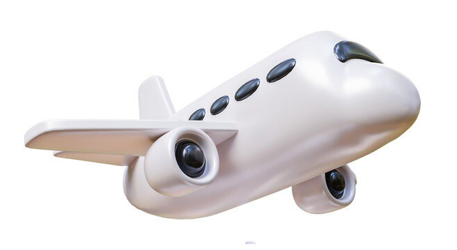Airplane Passenger plane, sky flying aeroplane and airplane concept. Booking service or travel agency sign. Air transportation. Flight tickets. Advertising banner. 3D Rendering