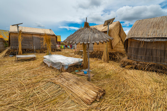 Reed islands Uros, Lake Titicaca, Puno, Peru