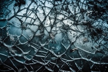 Cracked Ice Texture. Frozen background texture.