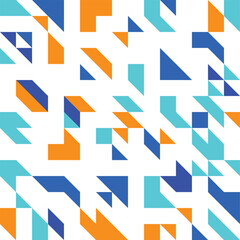 Abstract geometric background with blue and orange colors. Modern colorful abstract background design. Blue and orange geometric abstract background