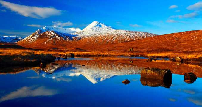 Loch Nah Achlaise, Rannoch Moor, Highland Region, Scotland