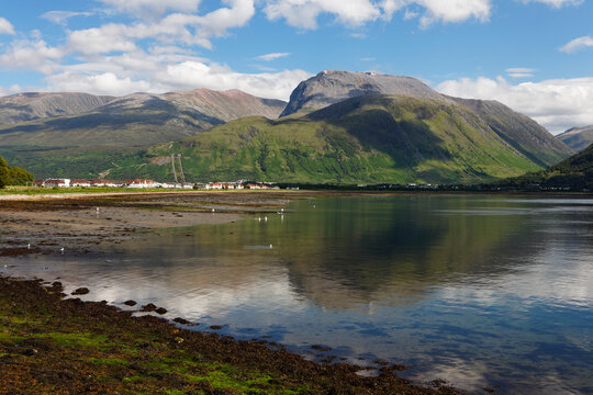 Ben Nevis and Fort William from Corpach, Highlands, Scotland
