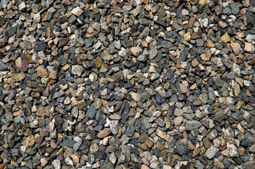 The texture of gravel. Fine gravel texture