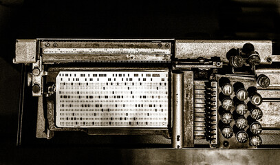 Hollerith Punched Card Machine At The Intelligence Factory At Bletchley Park