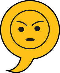 Smiley face bubble vector icon. Cute Different emotions