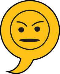 Smiley face bubble vector icon. Cute Different emotions