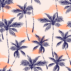 Abstract paradise island seamless pattern.