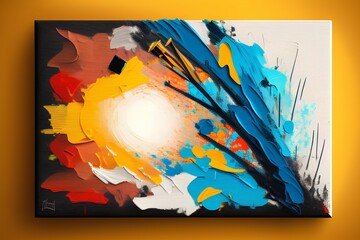 Modern art. Artistic brush. Oil painting - generative ai