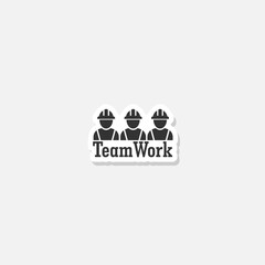 Team work logo sticker icon