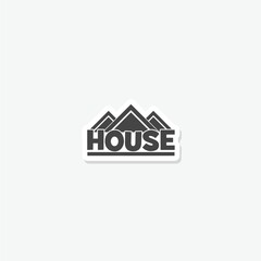 Roof of the house sticker icon