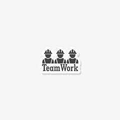 Team work logo sticker icon