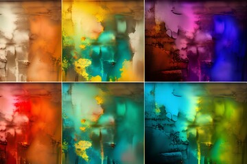 oil paints with texture blend in different colors and saturation studio - generative ai
