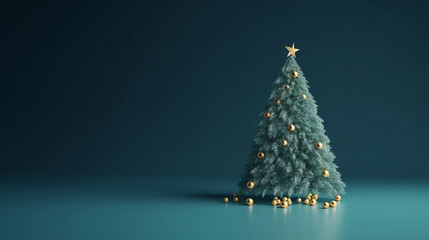 Christmas tree background. Illustration AI Generative.