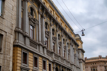 Fototapeta na wymiar Historic Palazzo delle Poste in Milan, Italy