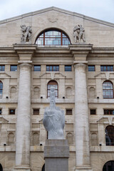 Obraz premium Historic Palazzo della Borsa in Milan, Italy