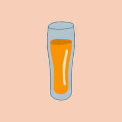 Beer glass on isolated background.